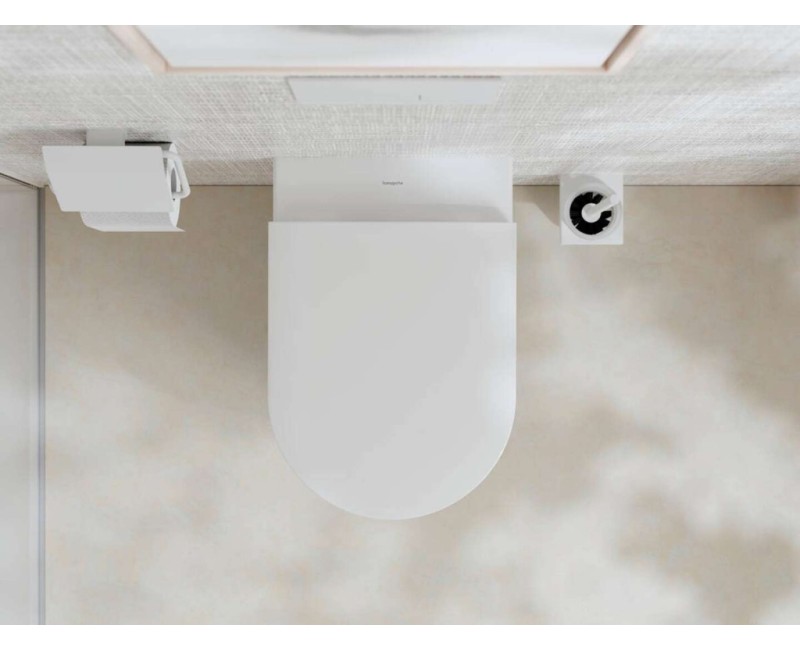 Кришка для унитаза Hansgrohe EluPura S с функцией SoftClose+QuickReleas Белый 60197450