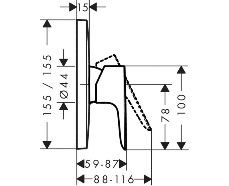 Dušas maisītājs Grohe Bau Ceramic iebūvējams, hromēts  29047000