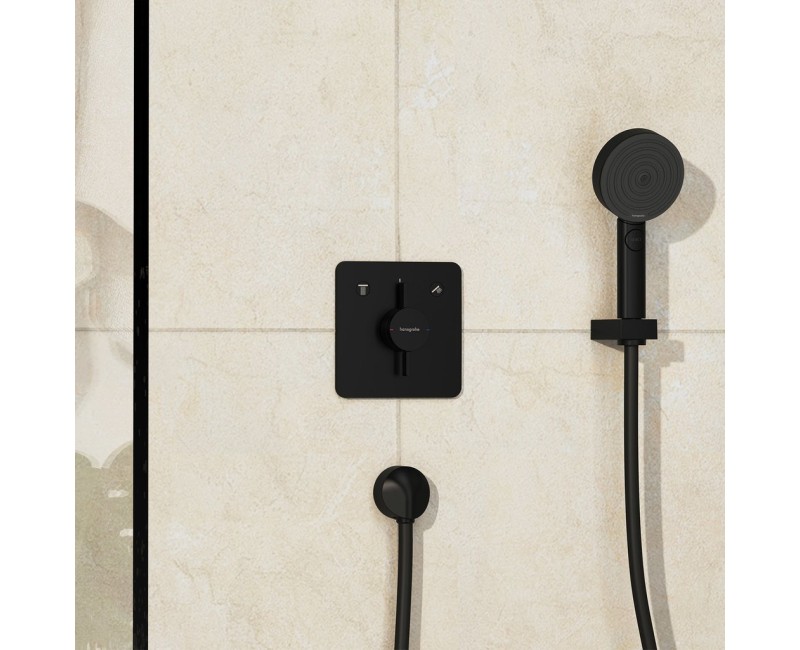 Смеситель для душа Hansgrohe DuoTurn Q Встраиваемый, 2-функциональный, матовый черный 75414670