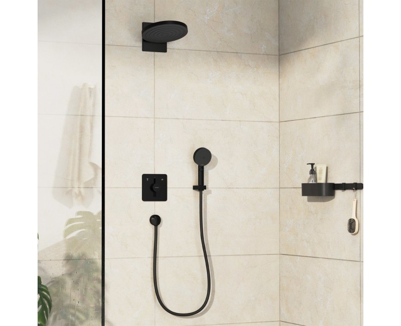 Смеситель для душа Hansgrohe DuoTurn Q Встраиваемый, 2-функциональный, матовый черный 75414670