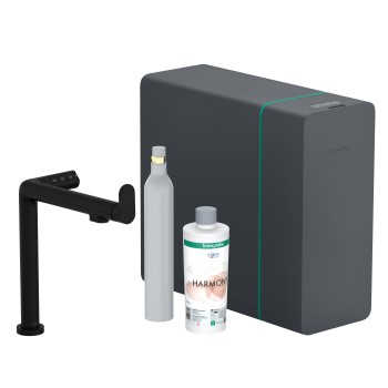 Hansgrohe Aqittura M91 shower mixer, SodaSystem, sBox, matte black 76810670