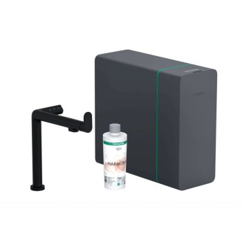 Hansgrohe Aqittura M91 shower mixer, SodaSystem, sBox, matte black 76837670