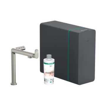 Hansgrohe Aqittura M91 shower mixer, SodaSystem, stainless steel imitation 76837800