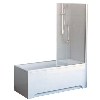 Vannas siena Ravak CVS1 80R hromēts + caurspīdīgs 7QR40C00Z1