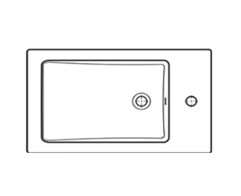 Vannas istabas izlietne Jika Cube , 50x34cm balta OUTLET