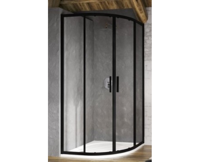 Комплект для душевой кабины RAVAK SET7 BLSCP4-90 Прозрачное стекло, Черные профили