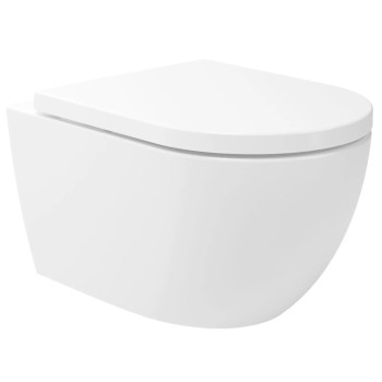 Tualetes poda komplekts Grohe Rapid SL ar Podu Kielle Oudee Vortex Rimless un SoftClose vāku, Skate Cosmopolitan poga, Balta 11BA3108