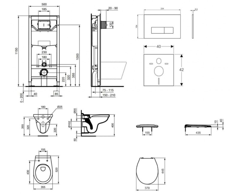 Tualetes poda komplekts Ideal Standard ProSys pods Alpha ar vāku, Oleas M2 poga, hroms ProSys120M SP33