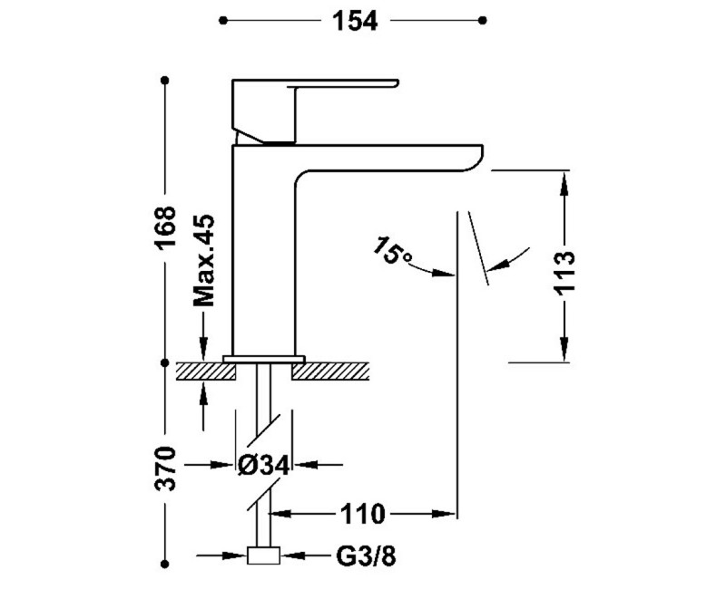 LOFT colors TRES Смеситель для умывальника, 20010301BMD EXP