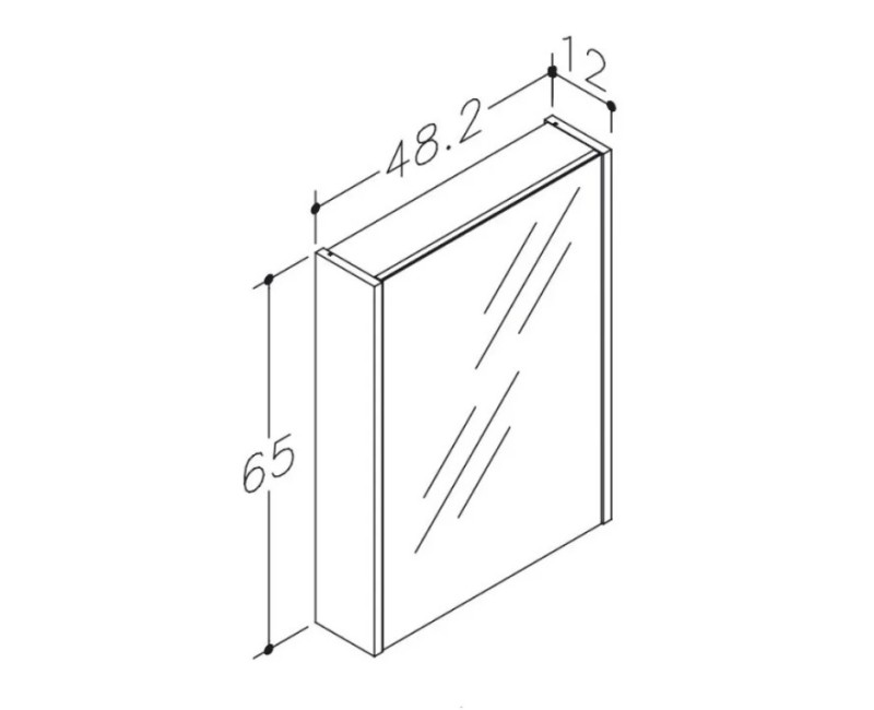 Spoguļskapītis Raguvos Baldai Scandic 50 gaišs ozols