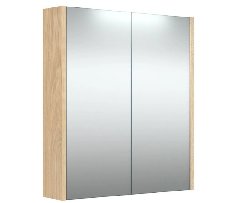 Зеркальный шкаф Raguvos Baldai Pure 60см светлый дуб