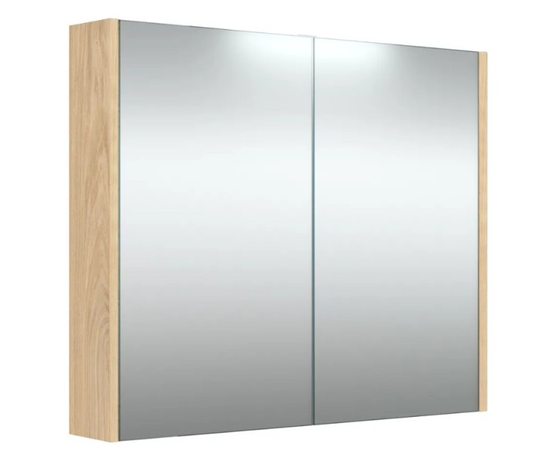 Зеркальный шкаф Raguvos Baldai Scandic 80 светлый дуб