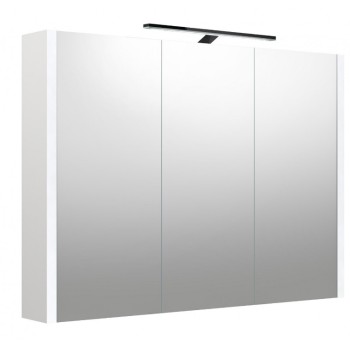 Зеркальный шкаф Raguvos Baldai Urban 100 белый матовый со светодиодной подсветкой белый матовый