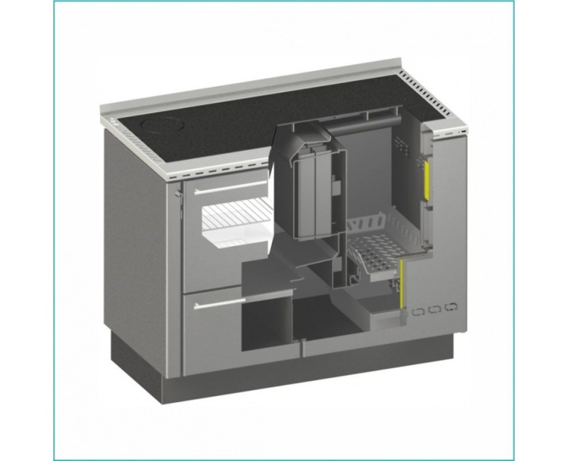 Печь центрального отопления Centrometal BIO-PEK 23/BL с духовкой
