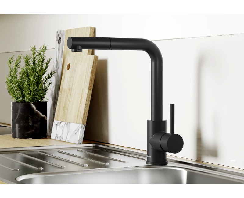 Кухонный смеситель BLANCO MILA-S Черный матовый HD 526660