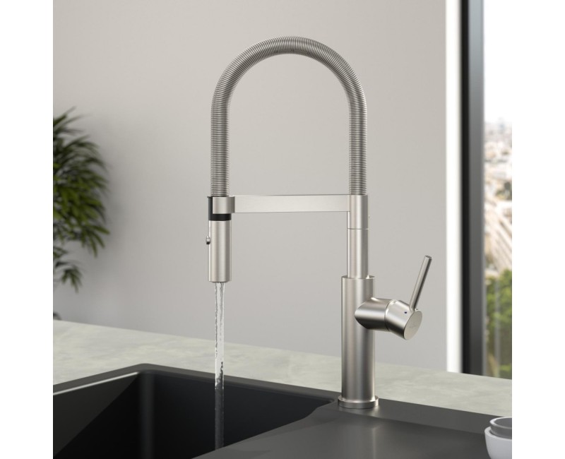 Virtuves maisītājs Villeroy & Boch Steel Expert 2.0, elastīga izteka, izvelkams, Nerūsējošais tērauds 928000LC