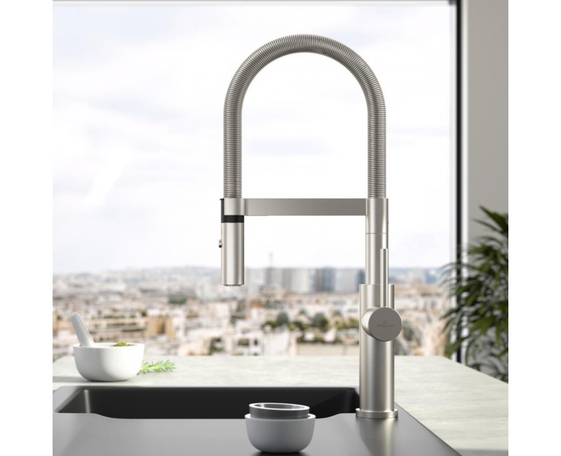 Virtuves maisītājs Villeroy & Boch Steel Expert 2.0, elastīga izteka, izvelkams, Nerūsējošais tērauds 928000LC