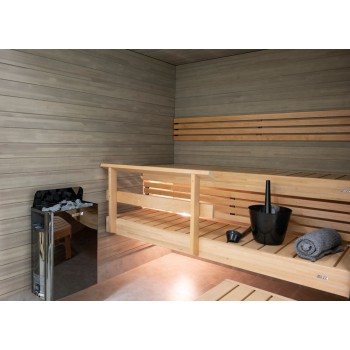 Elektriskā Pirts krāsns Harvia The Wall SW80 black steel HSW800400M
