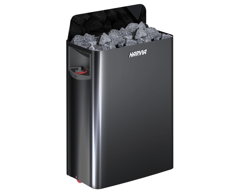 Elektriskā Pirts krāsns Harvia The Wall SW80 black steel HSW800400M