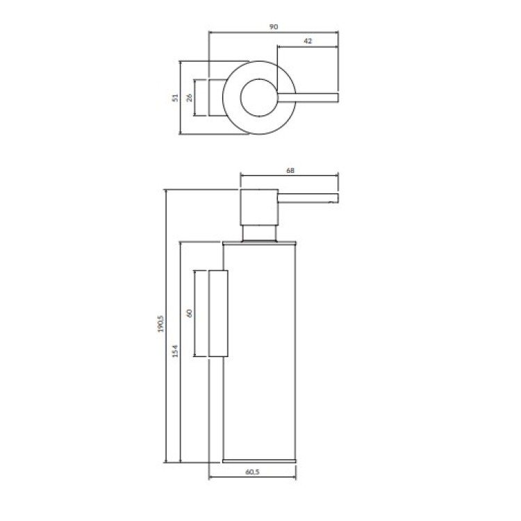 Izlietnes Dozators Omnires MODERN PROJECT matēts zelts (GLB) MP60721GLB