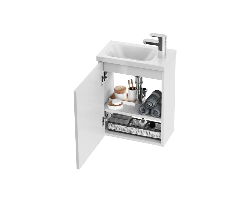 Vannas istabas skapītis Ravak SD Clear 400 II (Bez Izlietnes) Balts