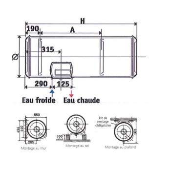 Водонагреватель (бойлер) ATLANTIC O'PRO Central Domestic HM 200л горизонтальный 2.2кВт 883062