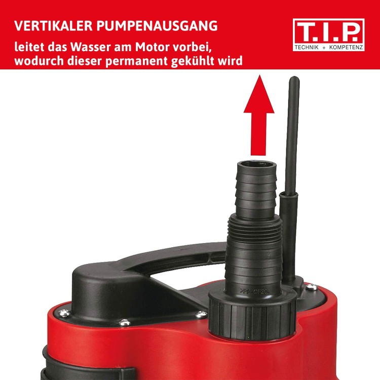 Погружной (дренажный) насос TIP Pumpen I-Compac 13000 0,75 кВт со встроенным поплавком для грязной воды Погружной (дренажный) насос TIP Pumpen I-Compac 13000 0,75 кВт со встроенным поплавком для грязной воды