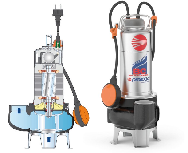 Iegremdējamais (Drenāžas) sūknis Pedrollo BCm 15-50-N 1,1kW 230V 50Hz