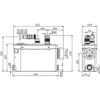 Канализационный насос Wilo HiSewlift3-I35(XS-F) (4191674)