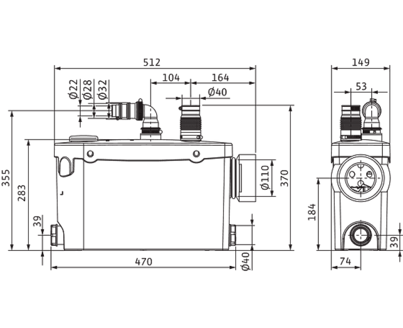 Погружной (дренажный) насос Wilo HiSewlift3-I35(XS-F) (4191674)