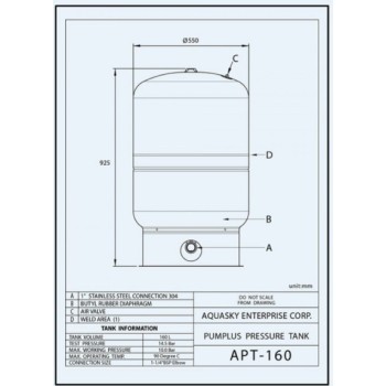Гидрофор AQUASKY 160L Вертикальный APT-160