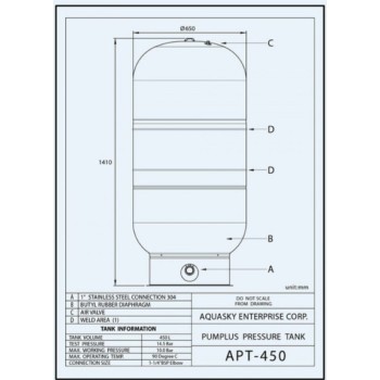 Гидрофор AQUASKY 450L Вертикальный APT-450V