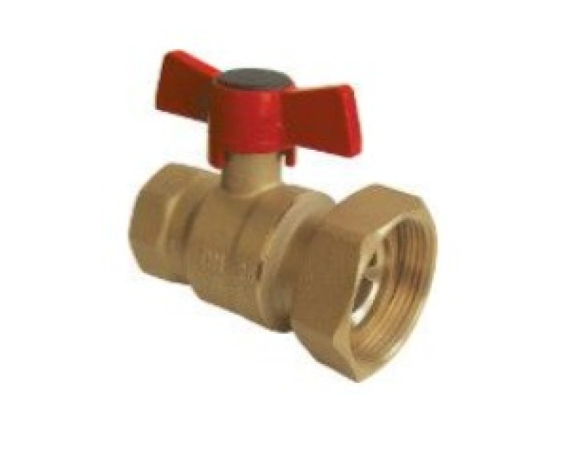 Шаровой кран для насоса с муфтой Herz 1"x1½", обратный клапан (1226803)