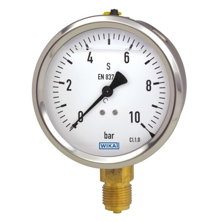 Манометр Wika D100-R 1/2" 0-1бар с верификацией Манометр Wika D100-R 1/2" 0-1бар с верификацией