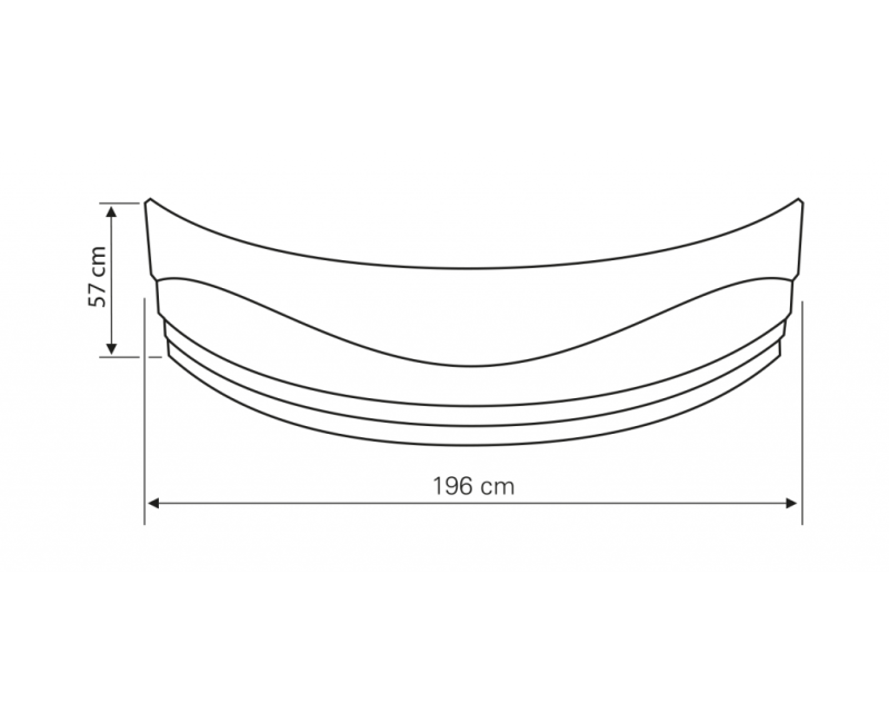 Боковая панель Aqualine DUNAJ II 140, 570 мм, G1345