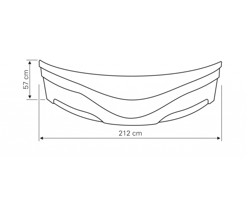 Priekšējais panelis Aqualine DUNAJ II 150, balts G1355