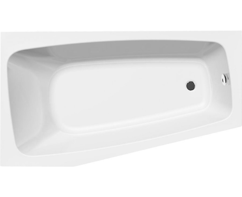 Vanna Aqualine Berounka, 160x90x42 cm, akrila, kreisā, asimetriskā, balta A1690