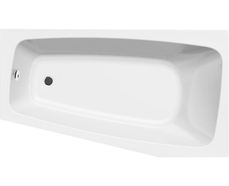 Vanna Aqualine Berounka, 160x90x42 cm, akrila, labā puse, asimetriskā, balta A1691