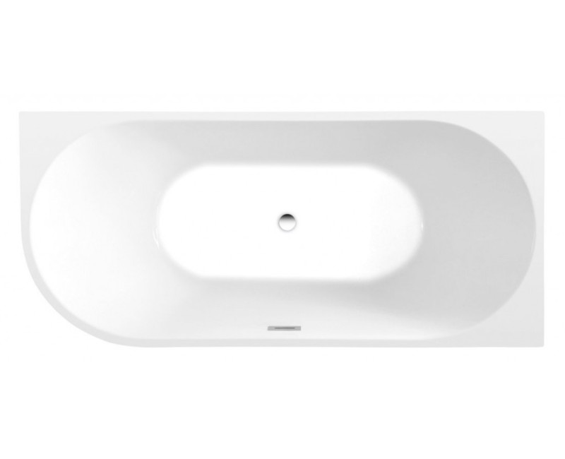Brīvstāvošā vanna Aqualine Tibera, 170x80 cm, akrila, labā, stūra, balta E1015