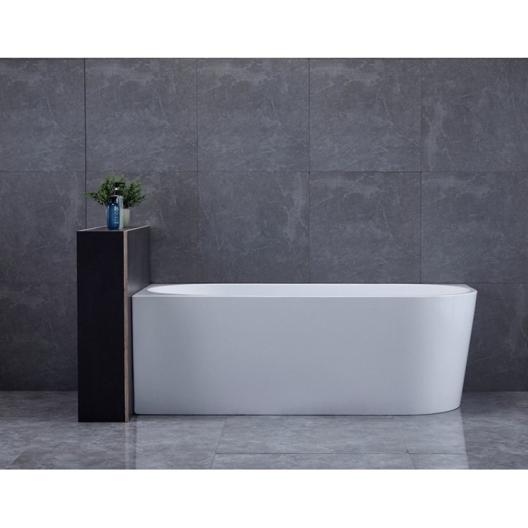 Brīvi stāvošā vanna Aqualine Tibera, 170x80 cm, akrila, kreisā, stūra, balta E1026 Brīvi stāvošā vanna Aqualine Tibera, 170x80 cm, akrila, kreisā, stūra, balta E1026