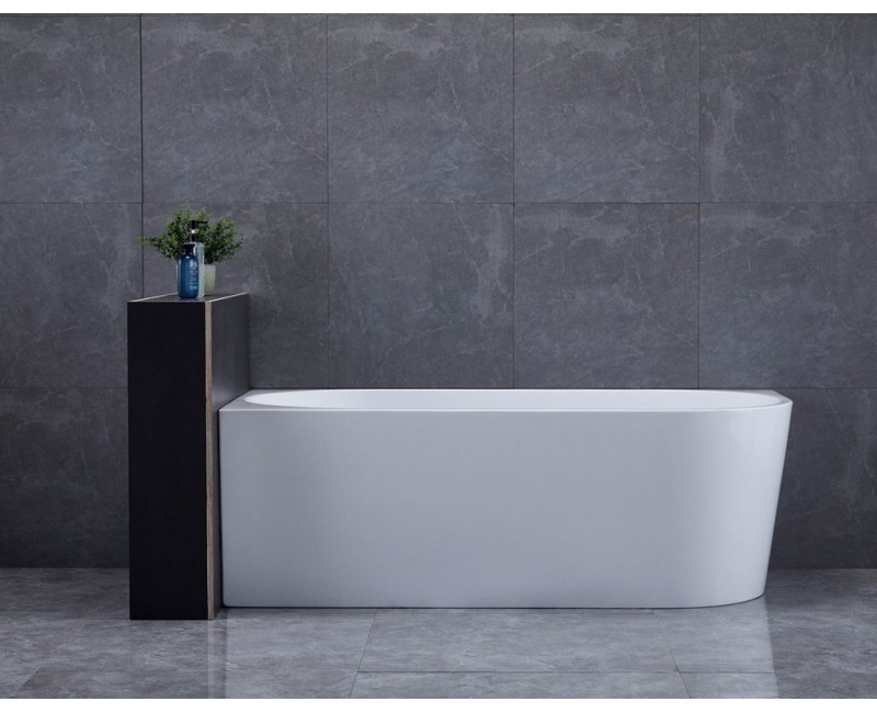 Отдельностоящая ванна Aqualine Tibera, 170x80 см, акриловая, левая, угловая, белая E1026