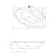 Vanna Aqualine Orava 150x90x38 cm, akrila, labā, balta G1591 Vanna Aqualine Orava 150x90x38 cm, akrila, labā, balta G1591