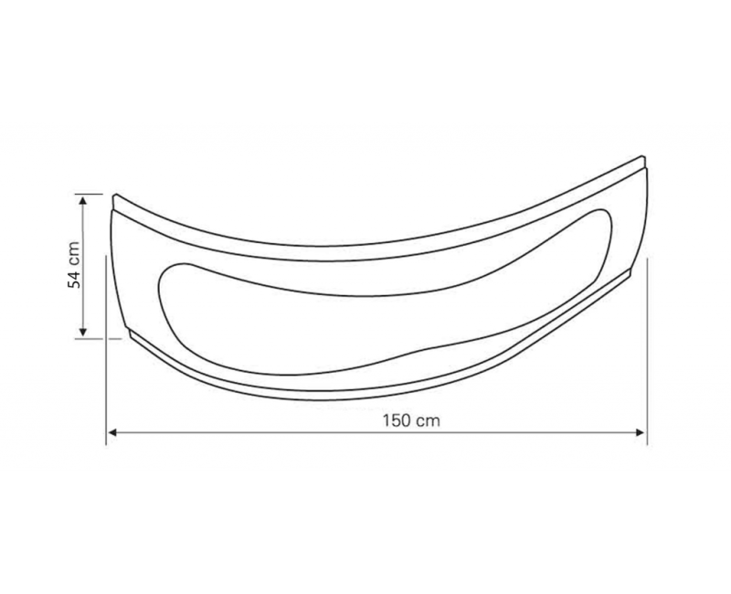 Боковая панель Aqualine CIDLINA 150, левая/правая, белая G3620