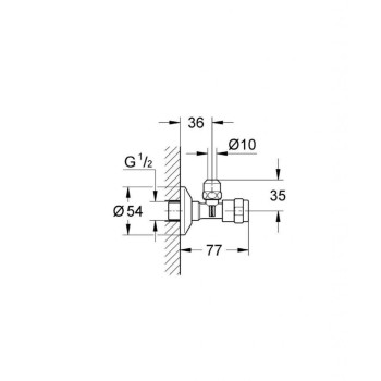 Dekoratīvs ventilis GROHE Eggemann 1/2-10mm 41263000