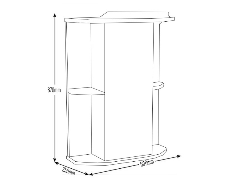 Spoguļskapītis Aqualine 50