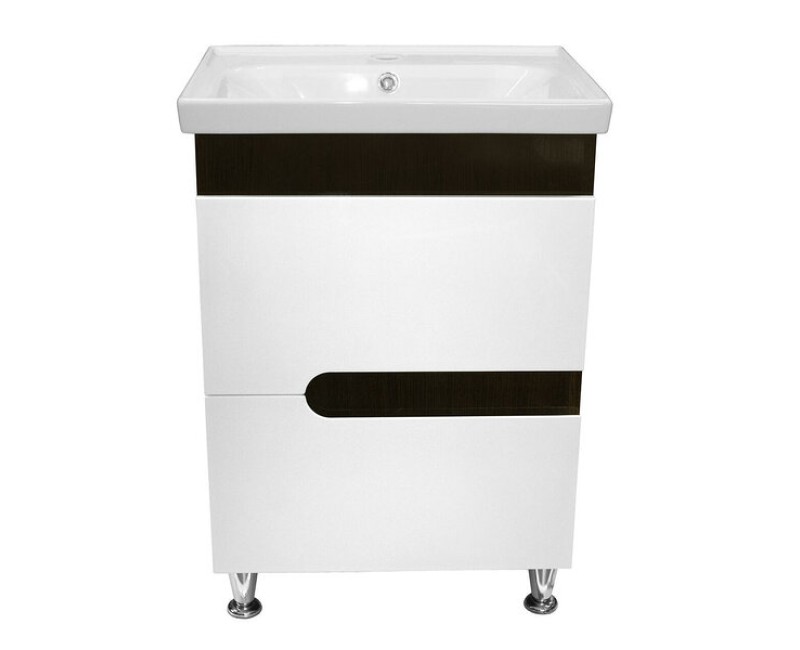 Шкаф для ванной Aqualine PREMIUM LUX с раковиной COMO 80, Venge