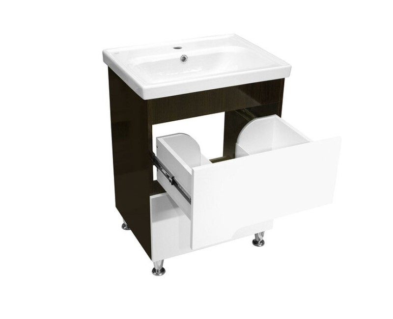 Шкаф для ванной Aqualine PREMIUM LUX с раковиной COMO 80, Venge