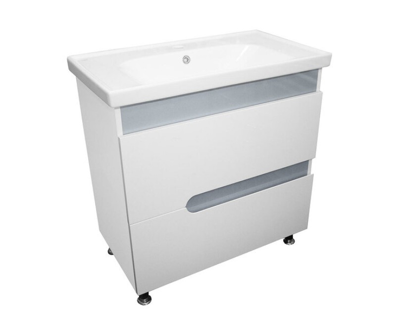 Vannas istabas skapītis Aqualine PREMIUM LUX ar izlietni FRAME 60, metallic