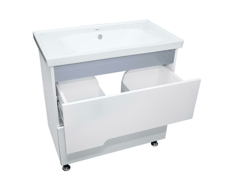 Vannas istabas skapītis Aqualine PREMIUM LUX ar izlietni FRAME 60, metallic