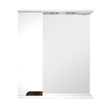 Spoguļskapītis Aqualine PREMIUM LUX 60, kreisais, wenge